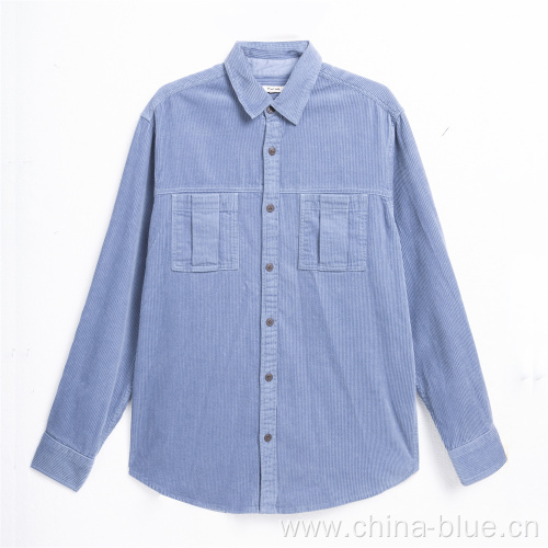 men's 100%cotton corduroy casual shirt